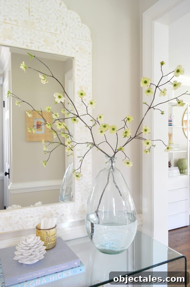 Make a Colorful Easter Egg Tree for Spring Decor 4 dogwood branches in vase for Easter Tree decor
