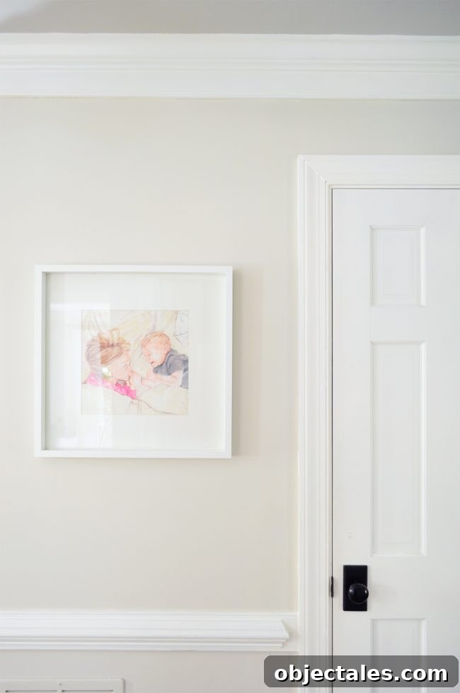 Custom Kids' Portraits from Your Photos 5 Framed pastel portrait in foyer