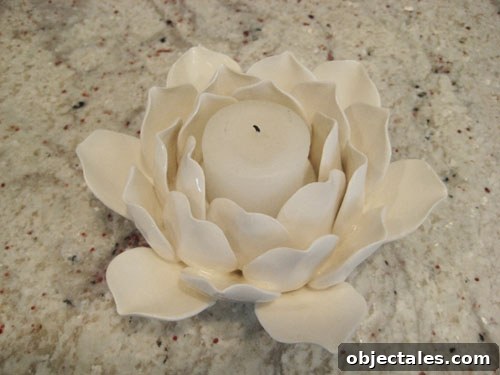 White ceramic votive holder