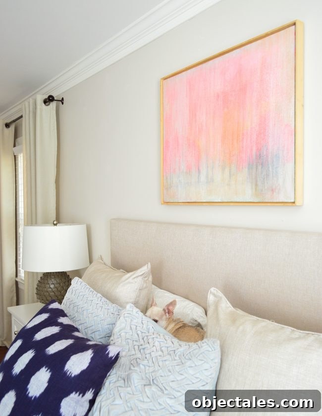 Interior example with pink accents
