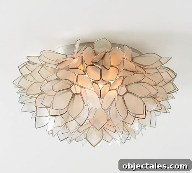 Flush mounted capiz light
