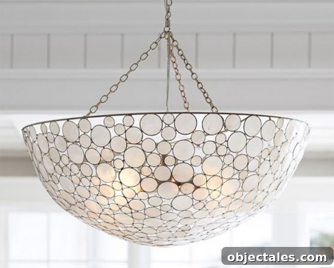 Capiz chandelier