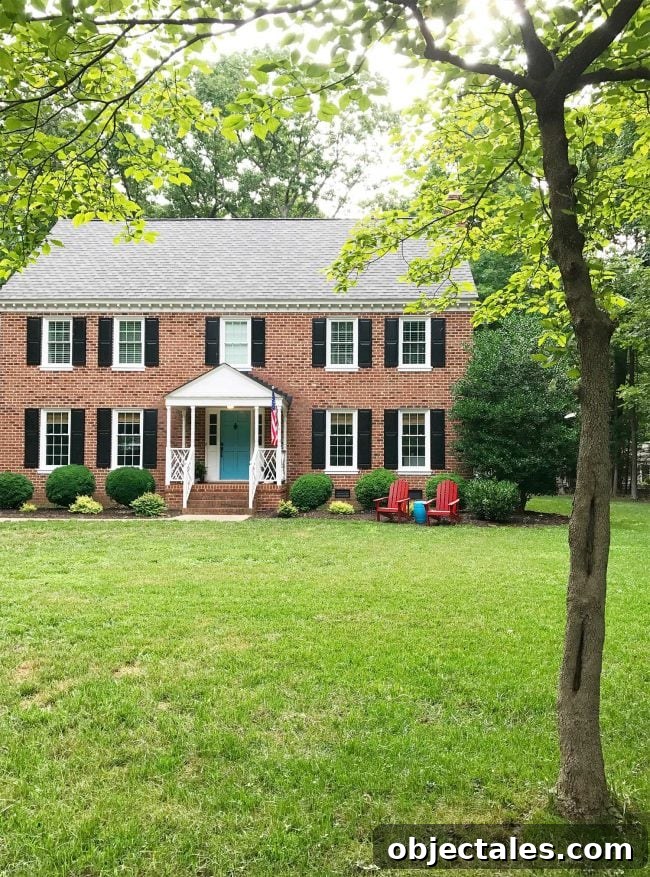 How We Planned Our Patriotic Front Porch and Yard 3 patriotic front porch on print colonial home