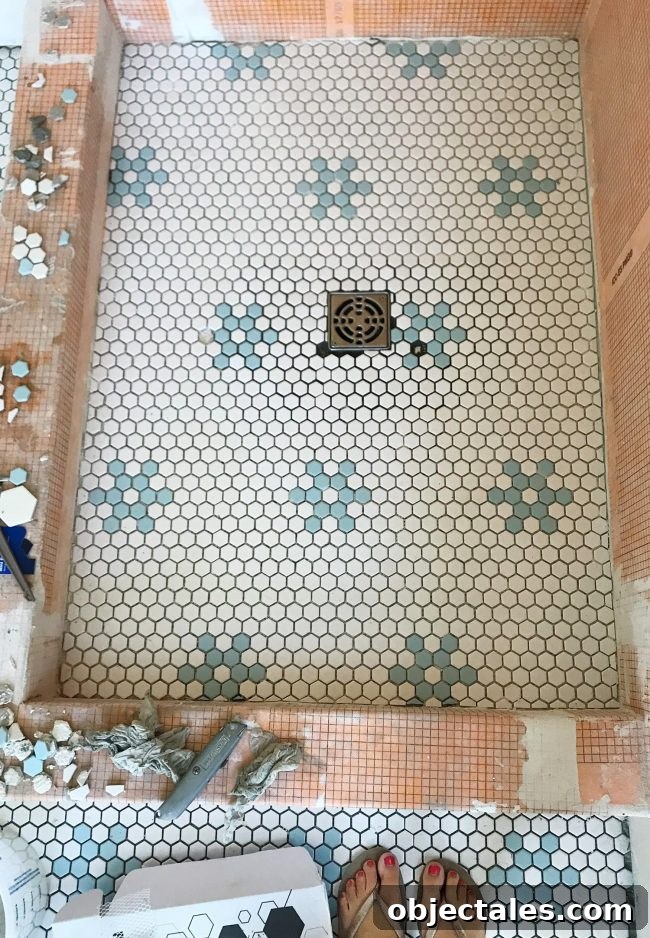 Conquer Paper Clutter: Step-by-Step Paperwork System 2 Tile around a drain after repairs