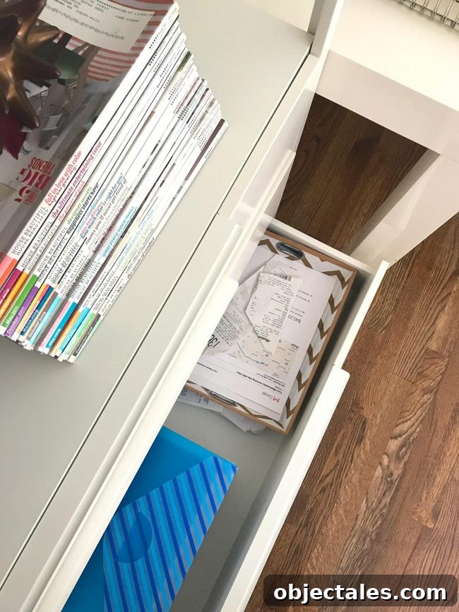 Conquer Paper Clutter: Step-by-Step Paperwork System 5 Receipt drawer and accordion folder