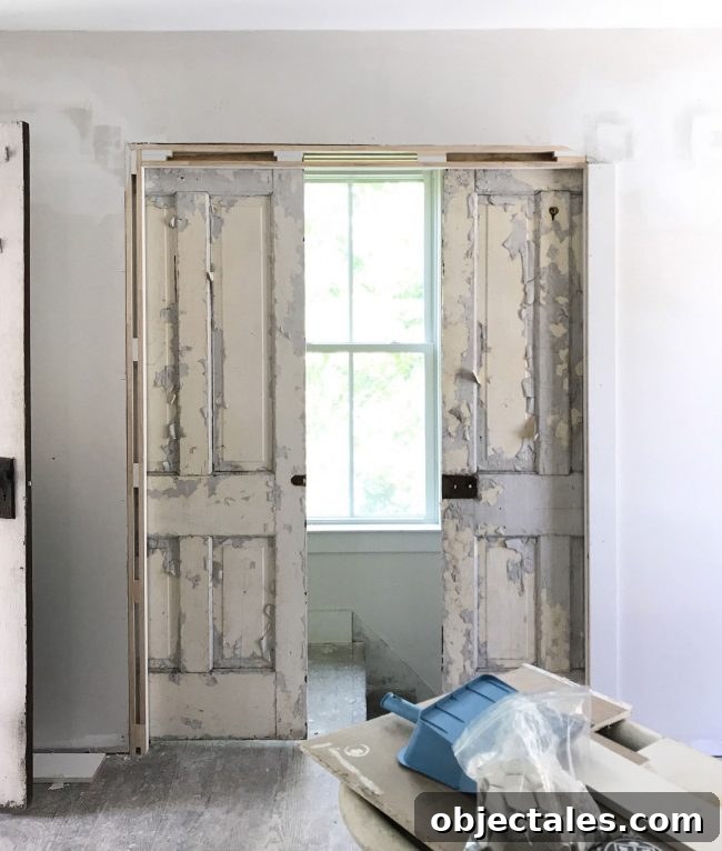 Pocket doors hung