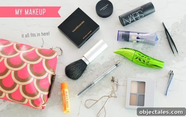 Sherrys Makeup Bag With Lip Gloss Makeup Brush