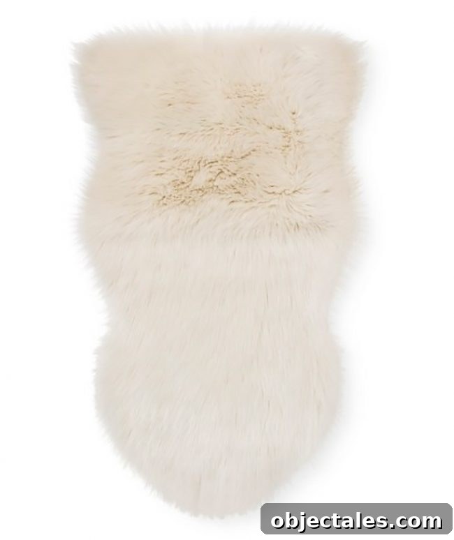 Faux sheepskin rug