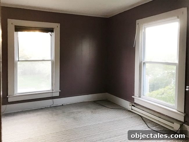Right side bedroom with carpet