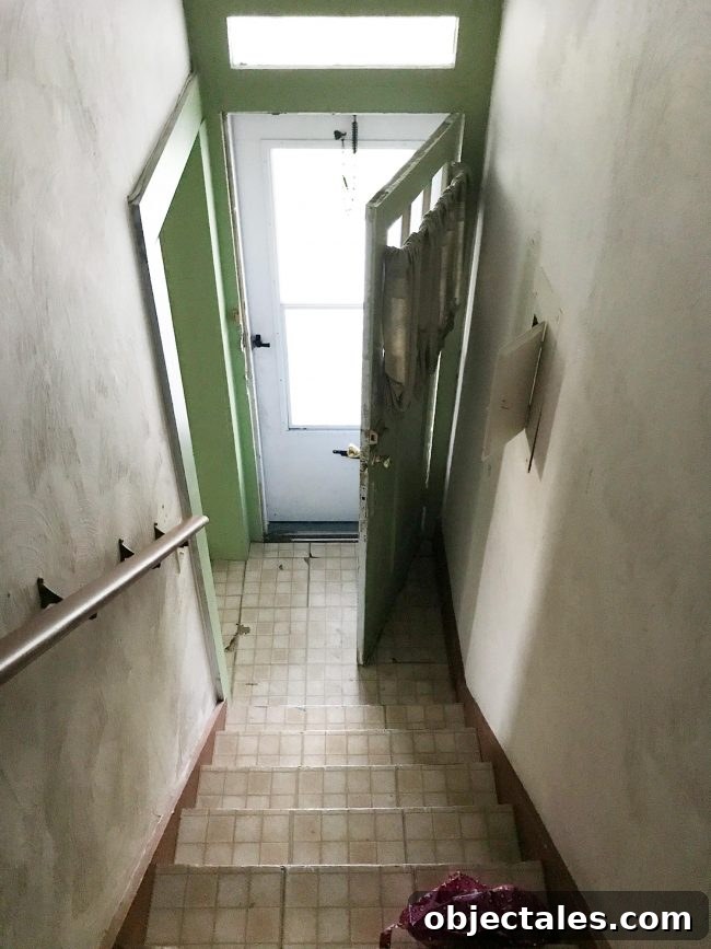 View down stairs