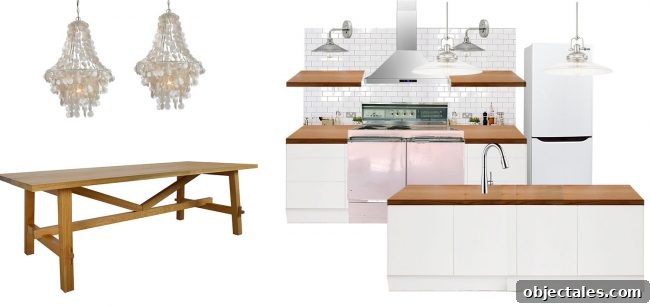 Beach House Kitchen Design: How We Planned Ours 12 beach house kitchen planning tool mood board with dining table