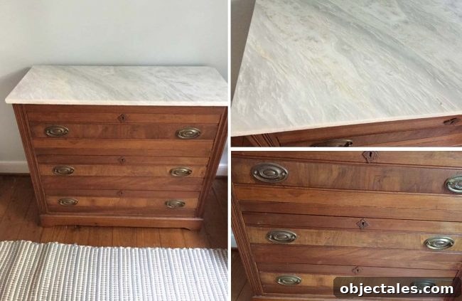 Marble topped dresser listing