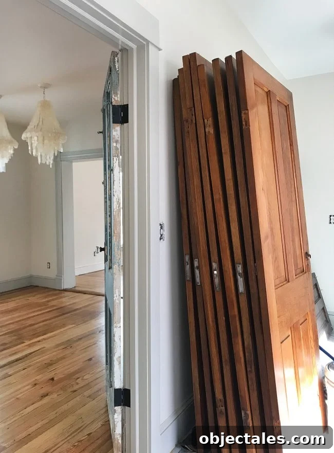 Heart Pine Floor Refinishing: Before and After Results 9 refinished pine doors with pine floors