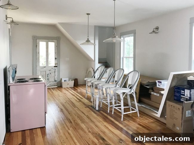 Furnished Beach House: Tour the Coastal Interior 6 Stove installed in kitchen