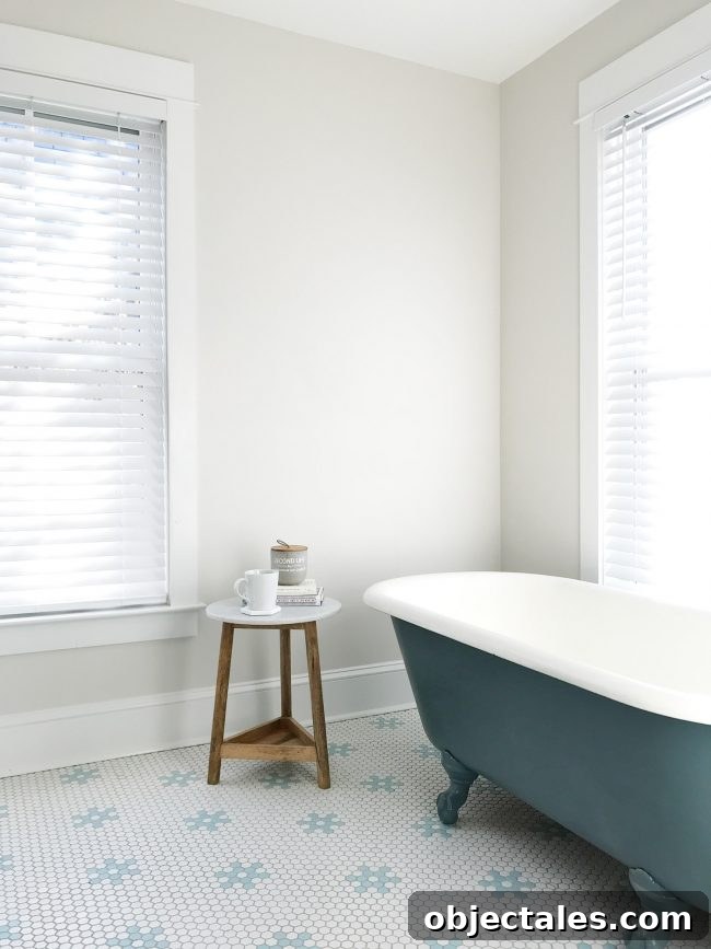 bathroom with blinds