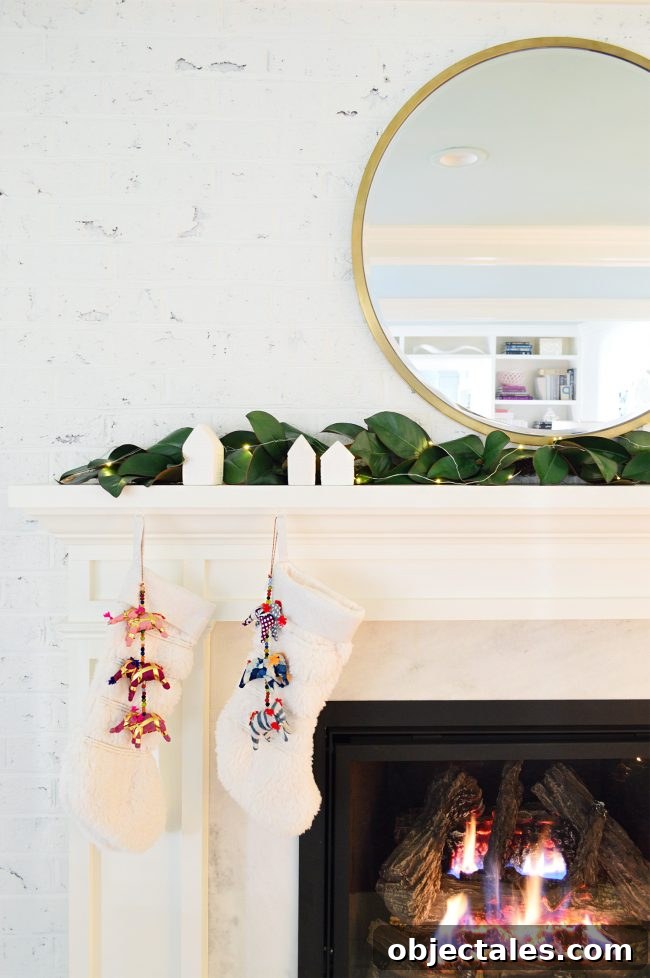 Holiday decor with simplified styling