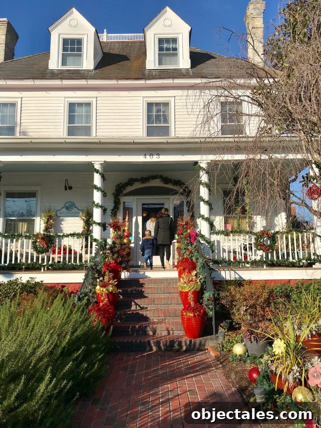 Holiday-decorated Victorian B&B