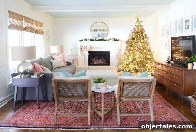 Living room showing mixed wood tones