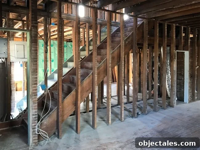 Hidden Loophole That Delayed Our Duplex Construction 3 Demolition reveal showing staircases