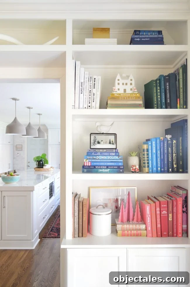Mistakes We Made in Our Beach House Kitchen 6 Decorated shelf with ceramic figures
