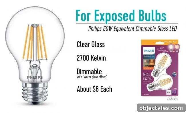 LED Light Bulbs: Bright, Long-Lasting Picks and Buying Guide 7 Our favorite light bulb for Exposed LED bulbs the Philips 60W Dimmable