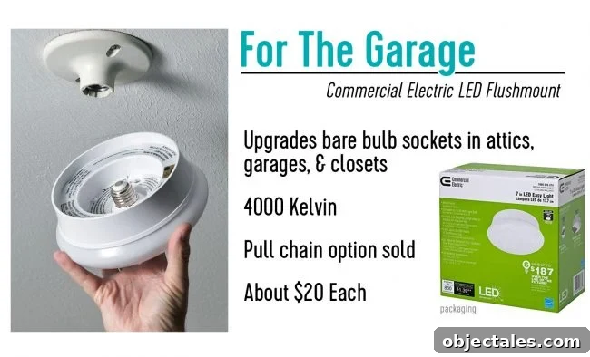 LED Light Bulbs: Bright, Long-Lasting Picks and Buying Guide 9 Our favorite garage work light commercial electric LED flushmount