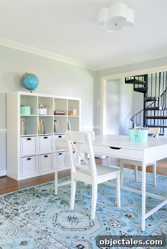 Home Staging Tips to Sell Faster or Simplify Your Space 3 homework room cleaned for staging to sell with items removed from walls and surfaces