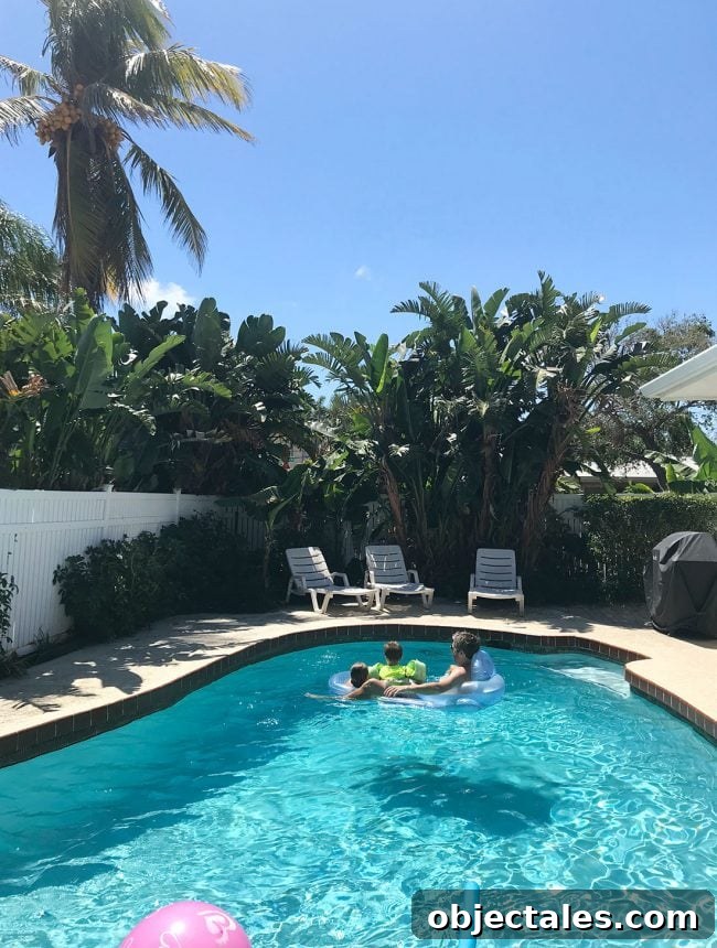 Family Spring Break in Fort Lauderdale: Our Trip Highlights 2 private pool at family spring break rental in pompano beach florida