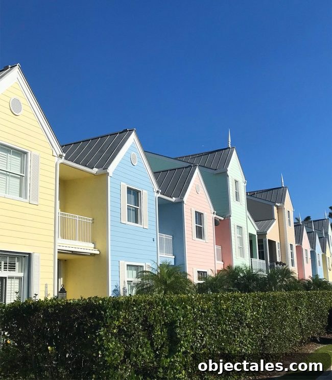 Family Spring Break in Fort Lauderdale: Our Trip Highlights 3 row of colorful pastel townhouses in lighthouse point florida