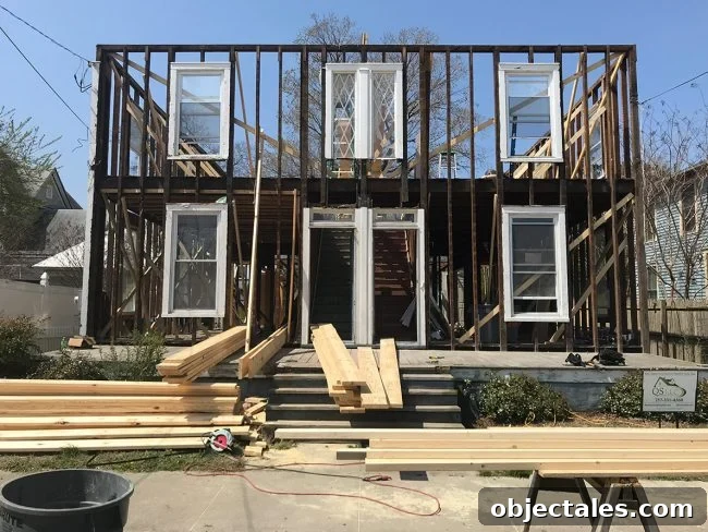 30-Day No-Extra Shopping Challenge: Can We Do It? 2 Gutted duplex exterior