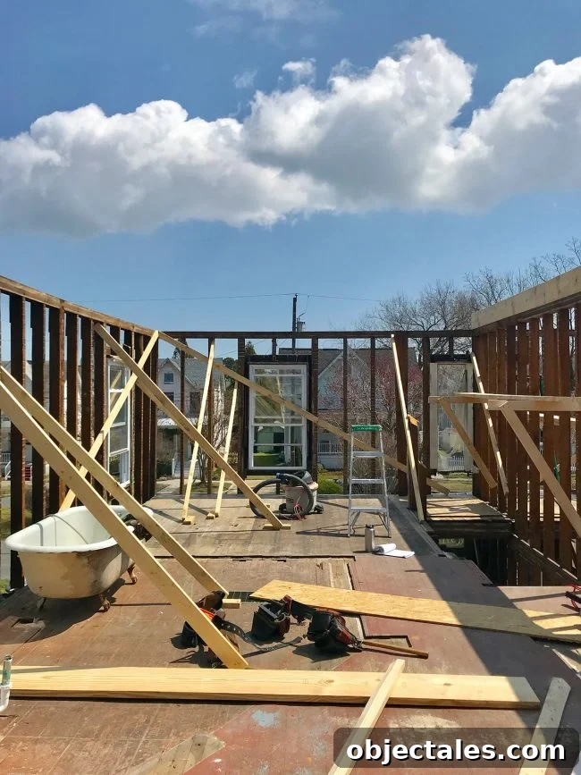 30-Day No-Extra Shopping Challenge: Can We Do It? 4 Duplex demolition interior