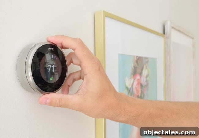 10 Smart Home Devices That Transform Your Home 11 Smart thermostat on wall