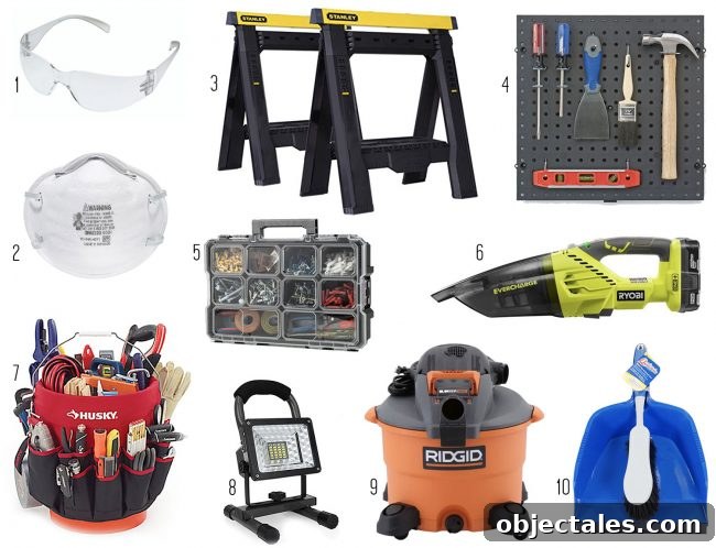 45 Must-Have Tools for Home DIY Projects 7 Organized workspace with storage and tools