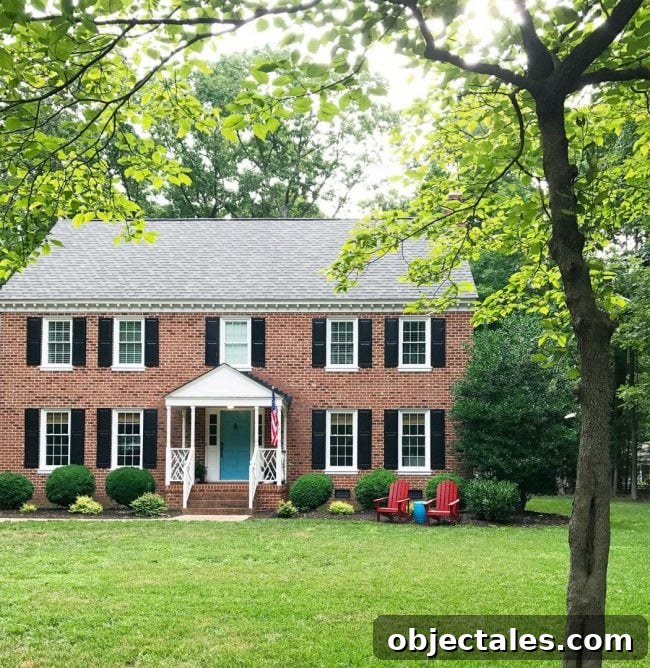 Brick house side view