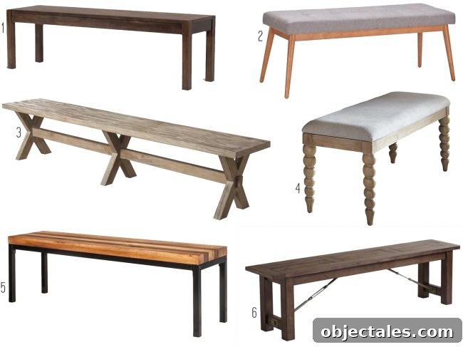 Dining bench options