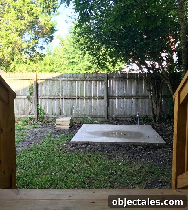 Are Viewers Losing Interest in Big Home Renovations? 3 Backyard concrete pad and pavers