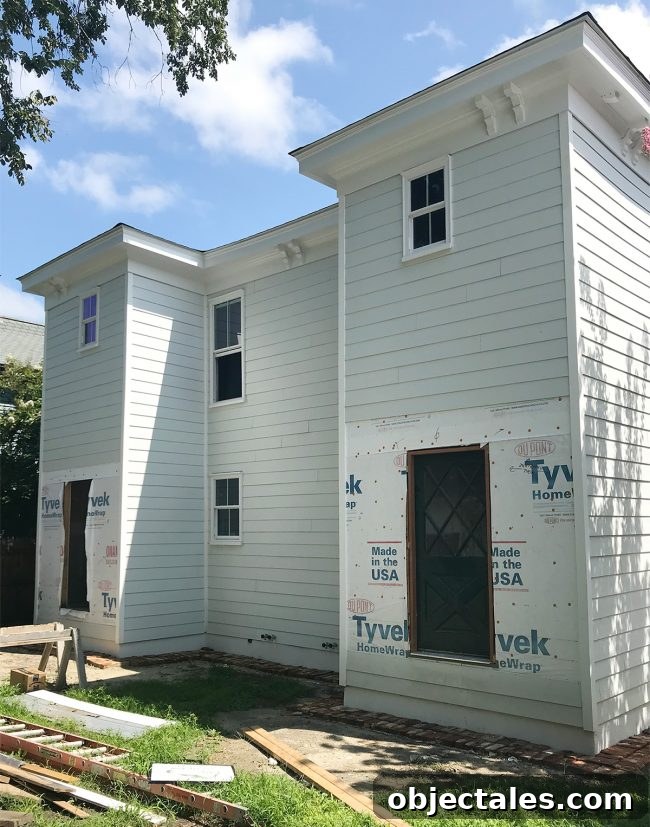 Backyard view with door installed
