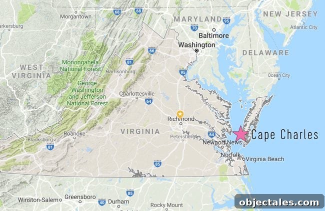 map of cape charles virginia