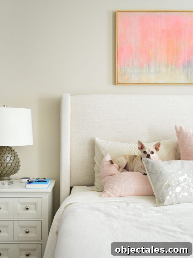 chihuahua sitting on master bed