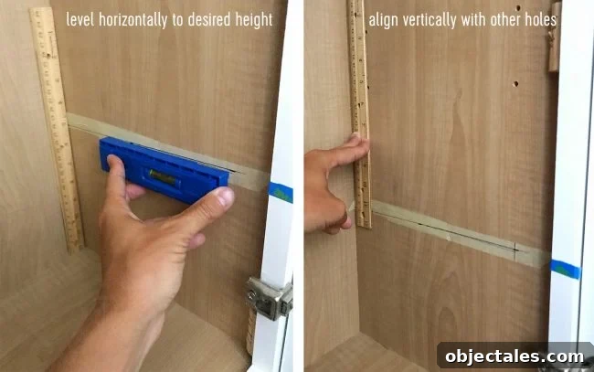 Drilling cabinet holes