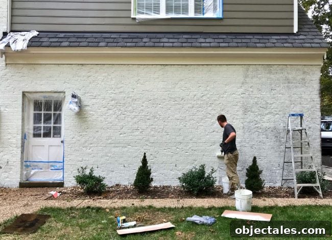 Exterior porch after painting