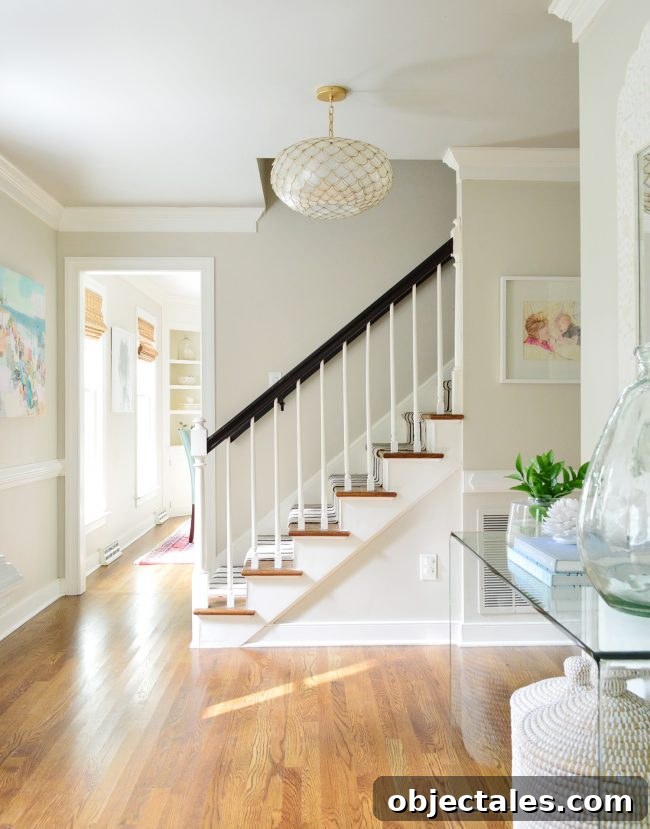 Front door with sidelights casting light onto the floor