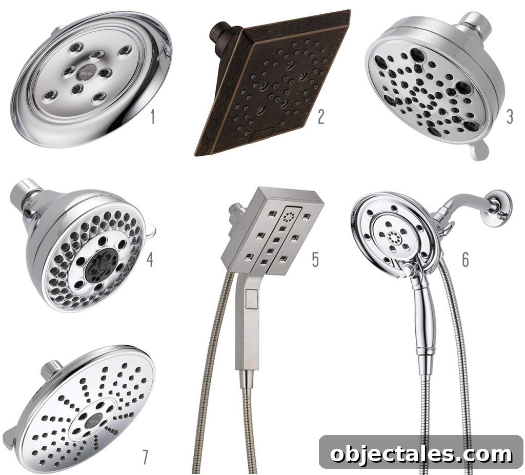 H2Okinetic showerhead examples