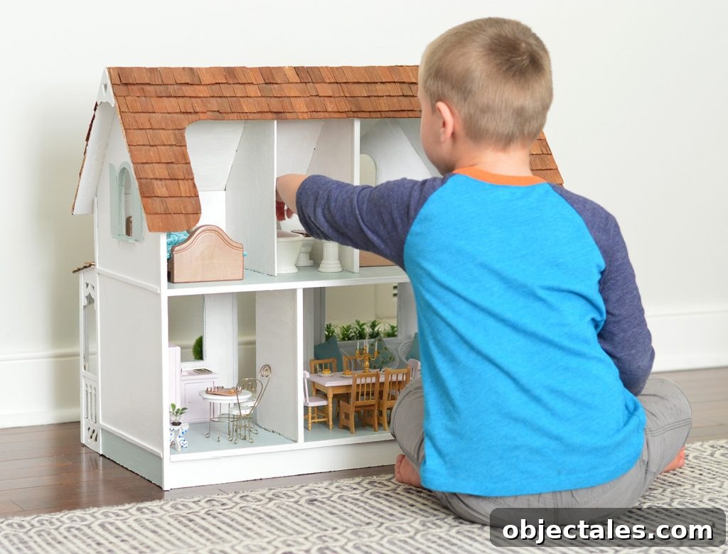 Finished dollhouse full view
