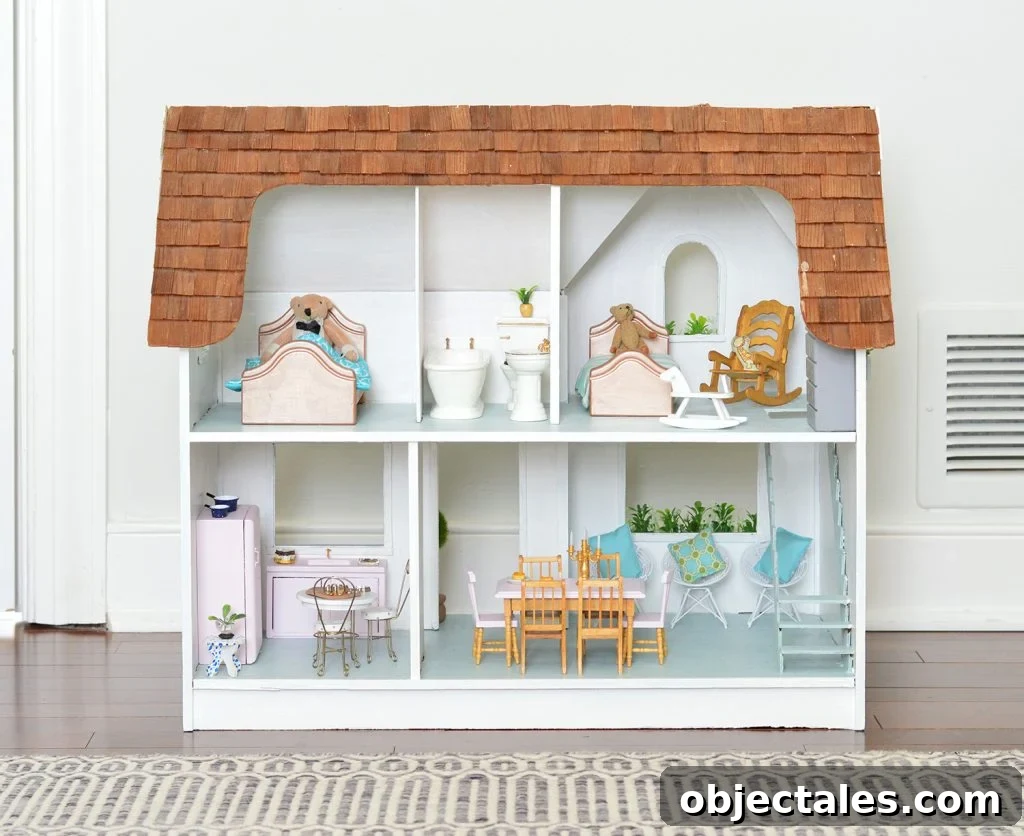 Dollhouse interior after painting