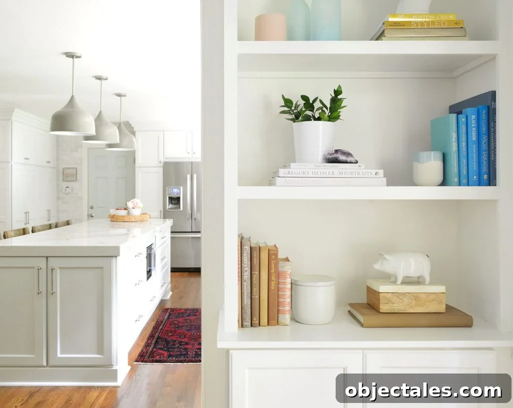 Built-in bookcases living room