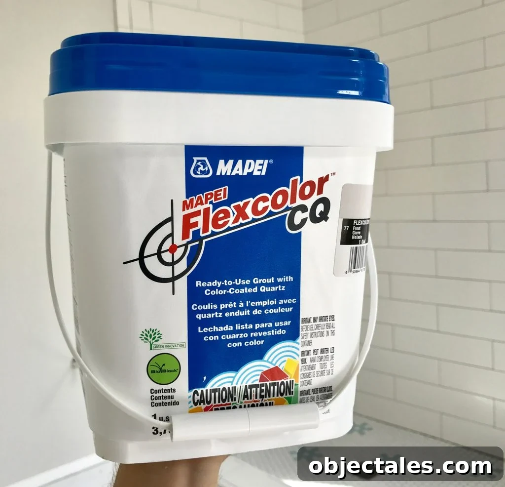 Tub of Mapei Flexcolor Cq Grout