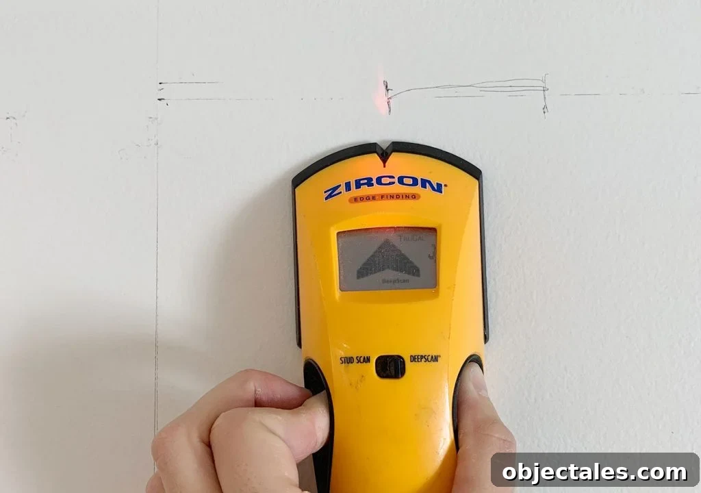 How to Install IKEA Kitchen Cabinets: Step-by-Step 11 Using a stud finder
