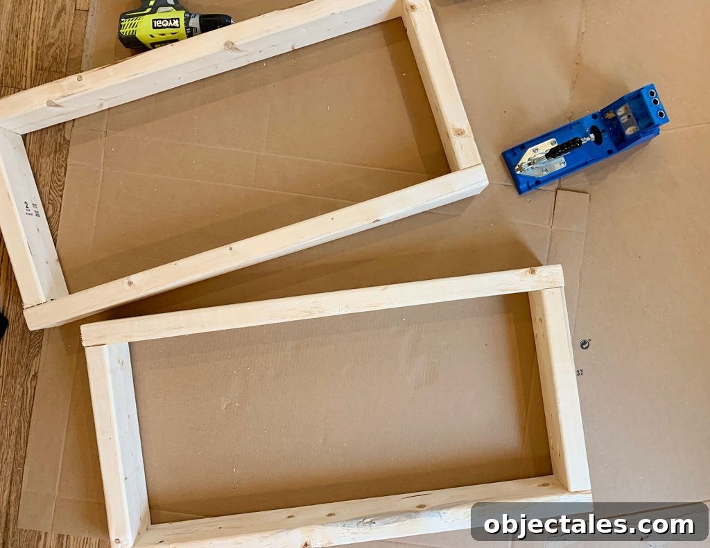 How to Install IKEA Kitchen Cabinets: Step-by-Step 20 Kreg jig pocket holes for framing