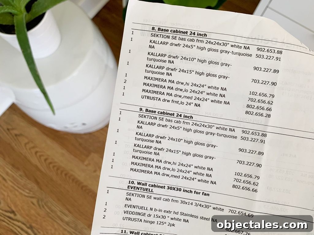How to Install IKEA Kitchen Cabinets: Step-by-Step 5 Sorting Ikea cabinet parts